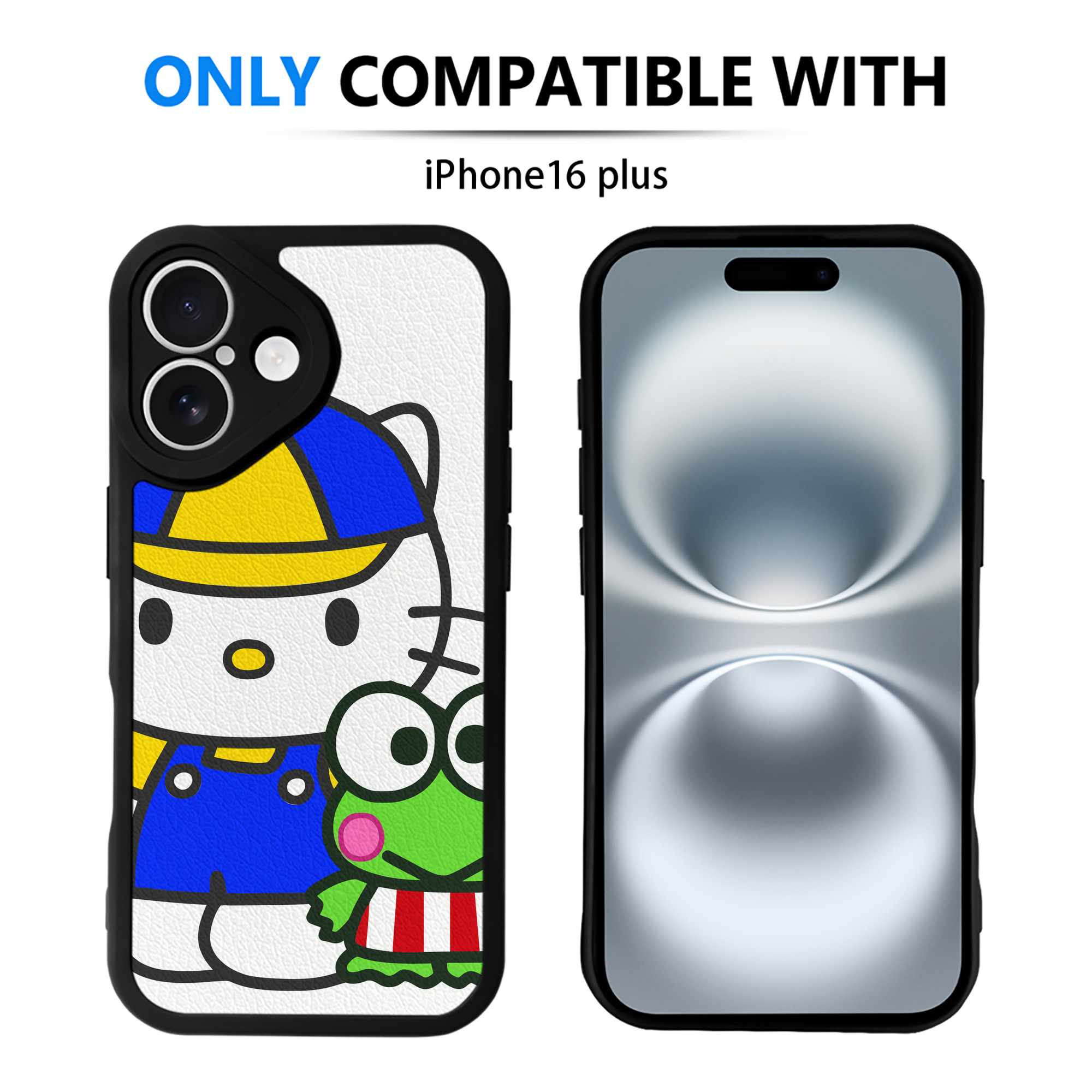 （画像用） Hello Kitty ハローキティ 【iPhone 16シリーズ対応】シリコンスマホケース（レザー調） 材質：シリコン